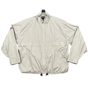 Ping Collection Windbreaker Jacket Mens Large Tan Full Zip Beige Golf Vintage